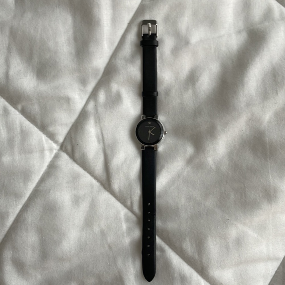 ANNE KLEIN BLACK AND SILVER WATCH - Picture 3 of 4